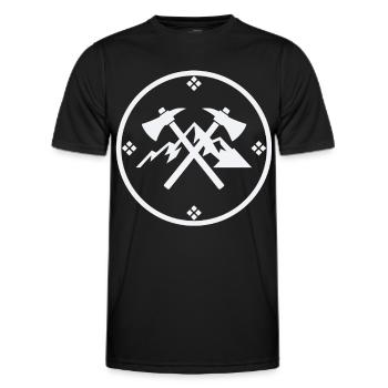 Janosik-Hochland-Rebellensymbol - Männer Funktions-T-Shirt - Schwarz - Vorne - AI Model Male 178 dark (178cm)