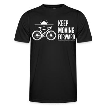 Cycling Forward Sunrise - Men's Functional T-Shirt - black - Front - AI Model Male 178 dark (178cm)