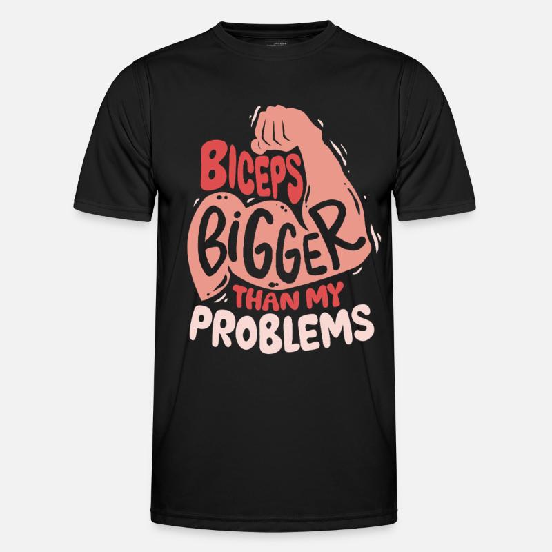 Biceps Bicep Training Bodybuilder Gym Men's Functional T-Shirt