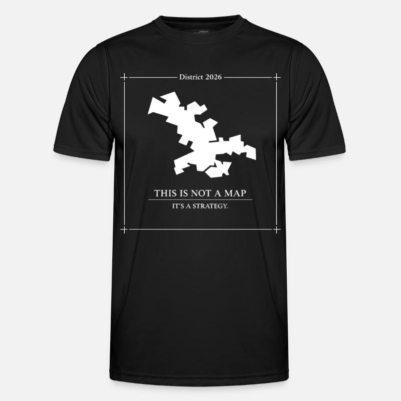District 2026 Strategy Map Concept - Men's Functional T-Shirt - black