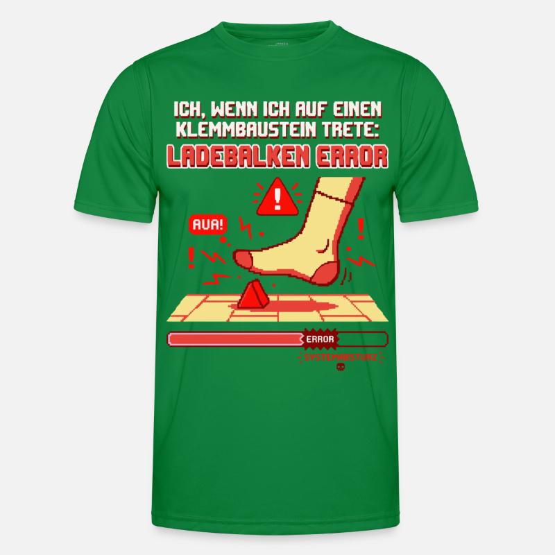 Klemmbaustein Schmerz Systemabsturz Pixel Design Männer Funktions-T-Shirt