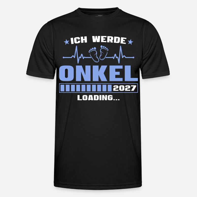 Ich werde Onkel 2027 – Werdender Onkel - Männer Funktions-T-Shirt - Schwarz
