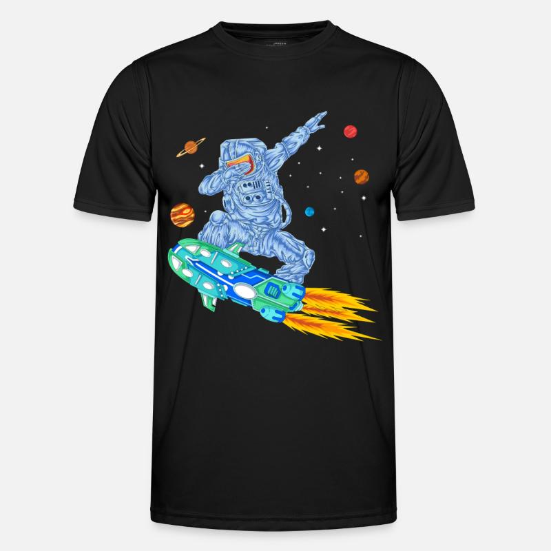 Astronauten-Hoverboard-Raumhemd Männer Funktions-T-Shirt