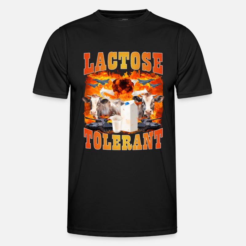Lactose Tolerant Sarcasm Meme - Men's Functional T-Shirt - black