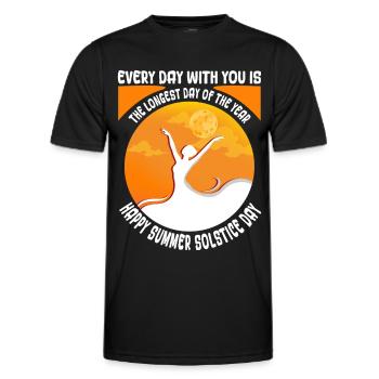 Litha Pagan: Sommersonnenwende, Mittsommer, Mittsommer, Mittsommer. - Männer Funktions-T-Shirt - Schwarz - Vorne - AI Model Male 178 dark (178cm)