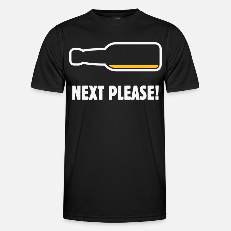 Next Please! (Bier / Bierchen / NEG 2C) - Männer Funktions-T-Shirt - Schwarz