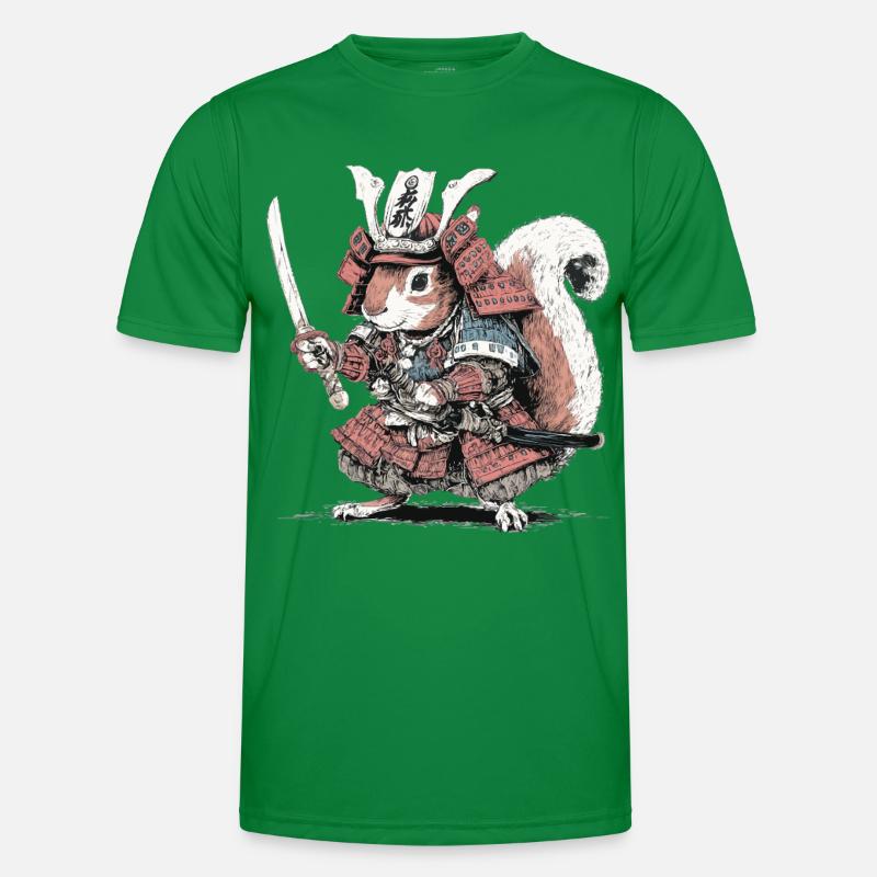 Eichhörnchen-Samurai-Rüstung Männer Funktions-T-Shirt