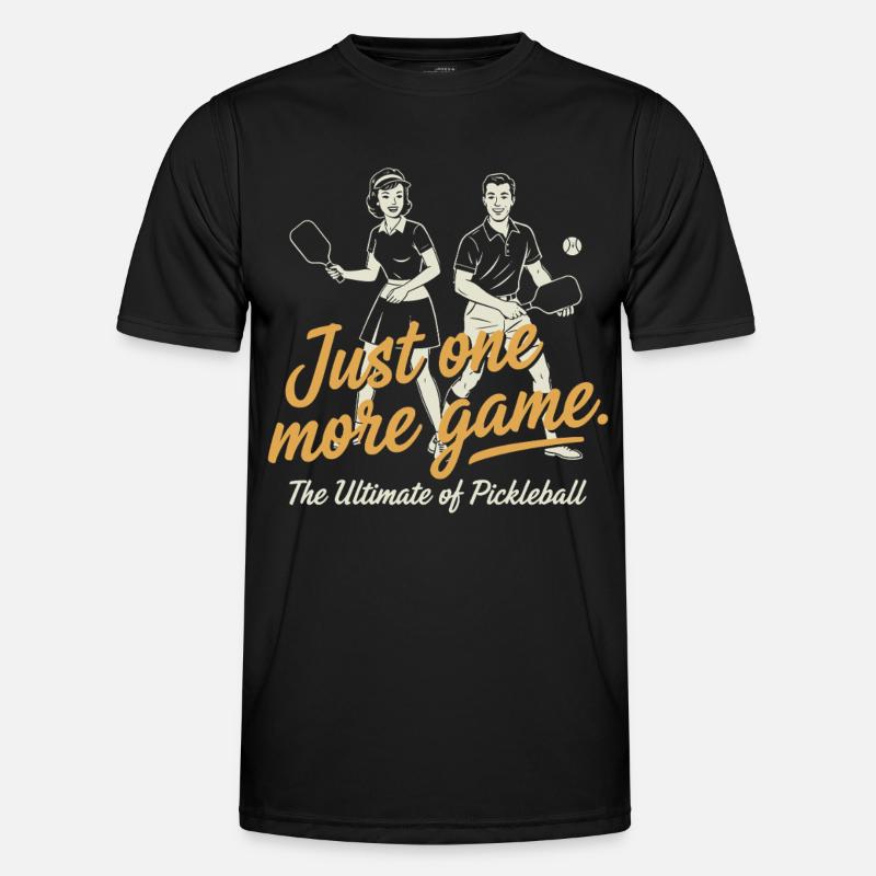 Pickleball Bare én kamp mere Spiller Kærlighed - Funktionsshirt til herrer - sort