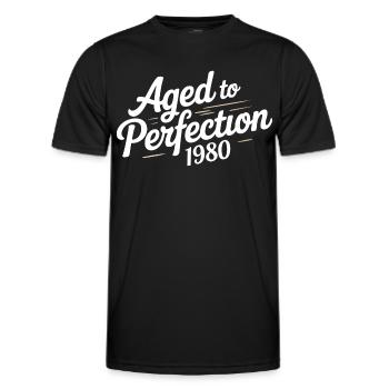1980 Design for the 46 – For 46 years - Men's Functional T-Shirt - black - Front - AI Model Male 178 dark (178cm)