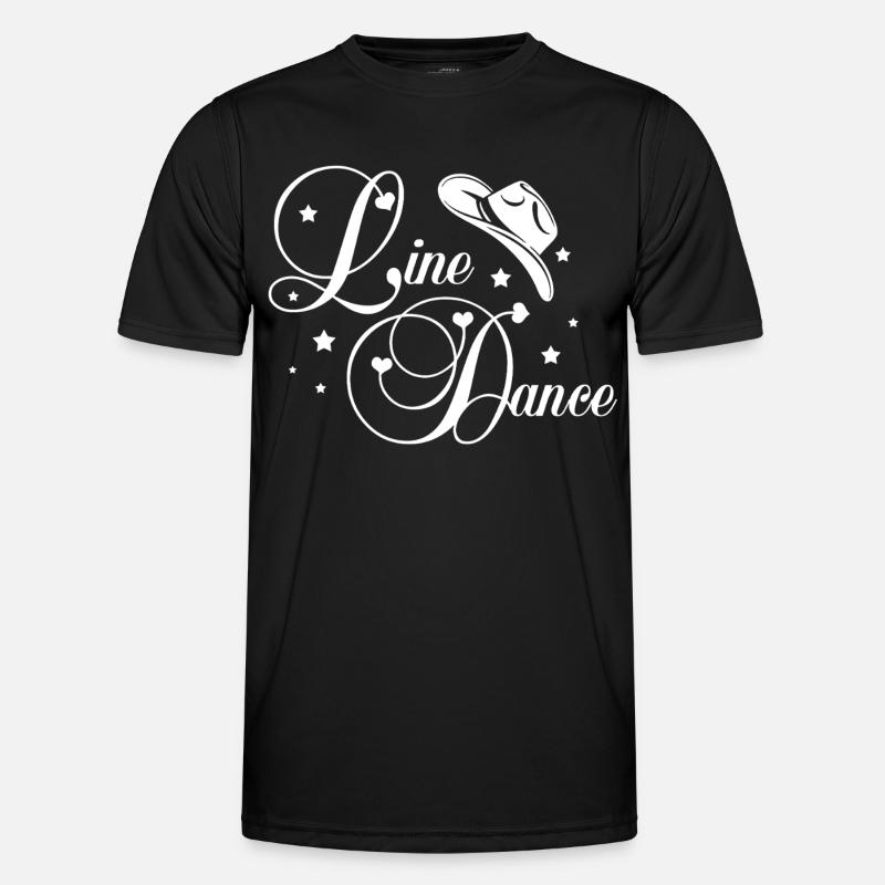 Line Dance Script - Men's Functional T-Shirt - black