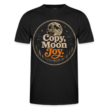 Lunar Joy Celestial Vintage-Design - Männer Funktions-T-Shirt - Schwarz - Vorne - AI Model Male 178 dark (178cm)