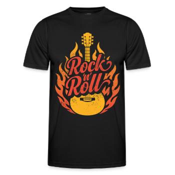 Rock and Roll - Men's Functional T-Shirt - black - Front - AI Model Male 178 dark (178cm)