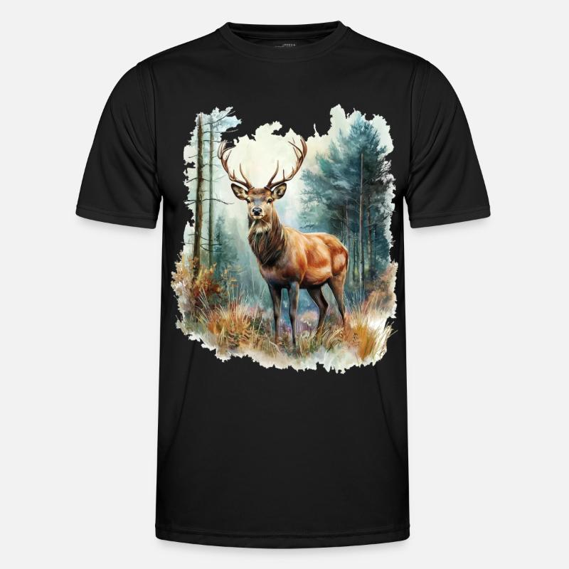 Deer Roe Deer - Men's Functional T-Shirt - black