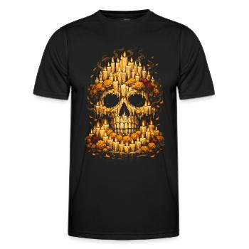 Día de los Muertos - Men's Functional T-Shirt - black - Front - AI Model Male 178 dark (178cm)