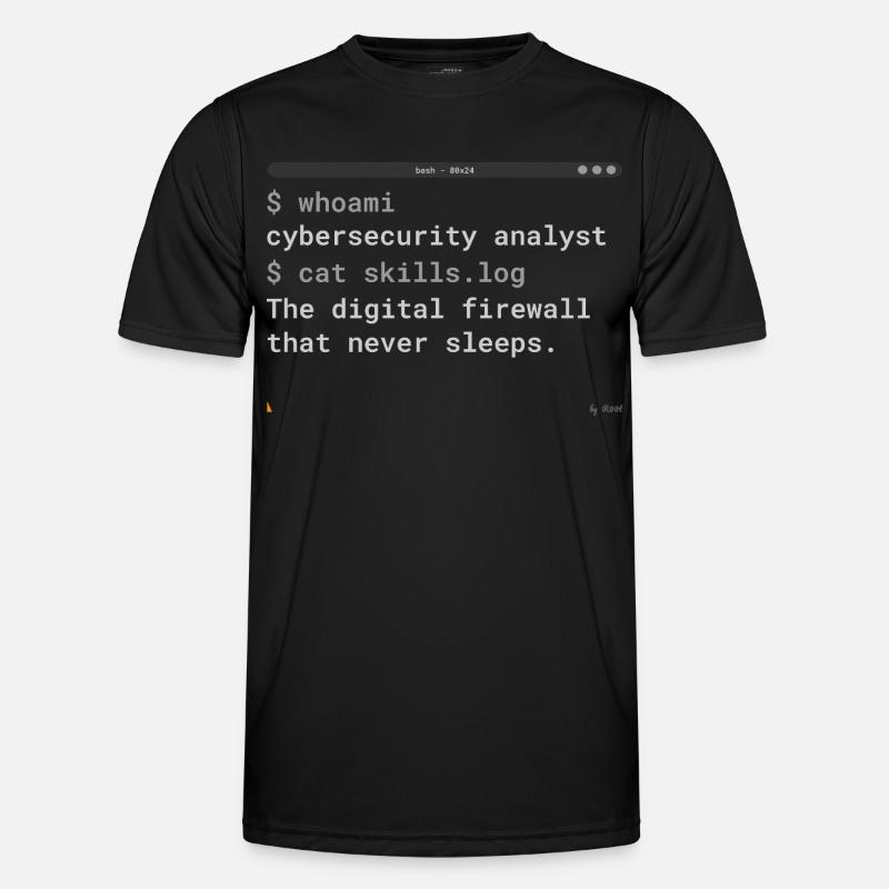 Cybersecurity Analyst Terminal - IT Gift - Männer Funktions-T-Shirt - Schwarz