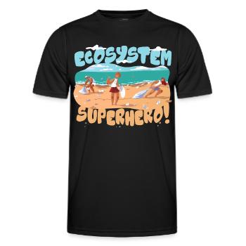 Ecologist Ecology - Men's Functional T-Shirt - black - Front - AI Model Male 178 dark (178cm)