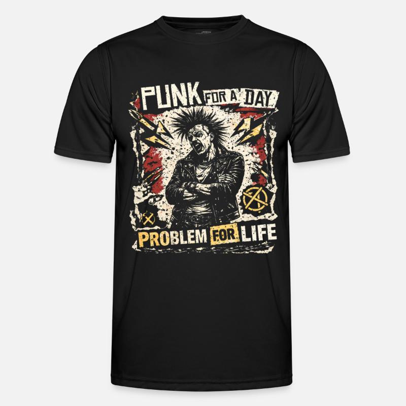 Punk For A Day - Men's Functional T-Shirt - black