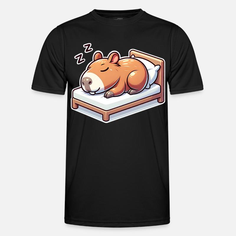 Sleeping Capybara - Men's Functional T-Shirt - black