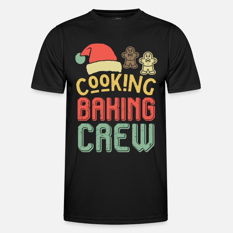 Weihnachts-Backcrew – Cooking Baking Crew - Männer Funktions-T-Shirt - Schwarz