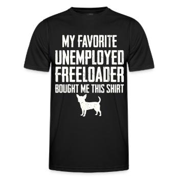 Drôle de Chihuahua Profiteur - T-shirt sport Homme - noir - Devant - AI Model Male 178 dark (178cm)