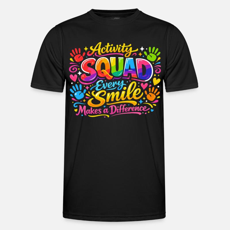 Animation team: Every smile counts - Men's Functional T-Shirt - black