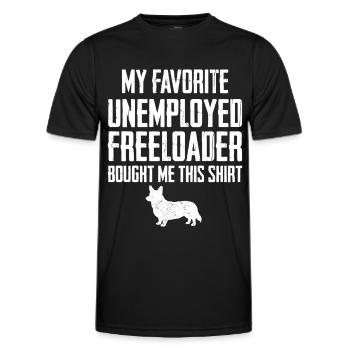 Corgi Drôle de Profiteur - T-shirt sport Homme - noir - Devant - AI Model Male 178 dark (178cm)