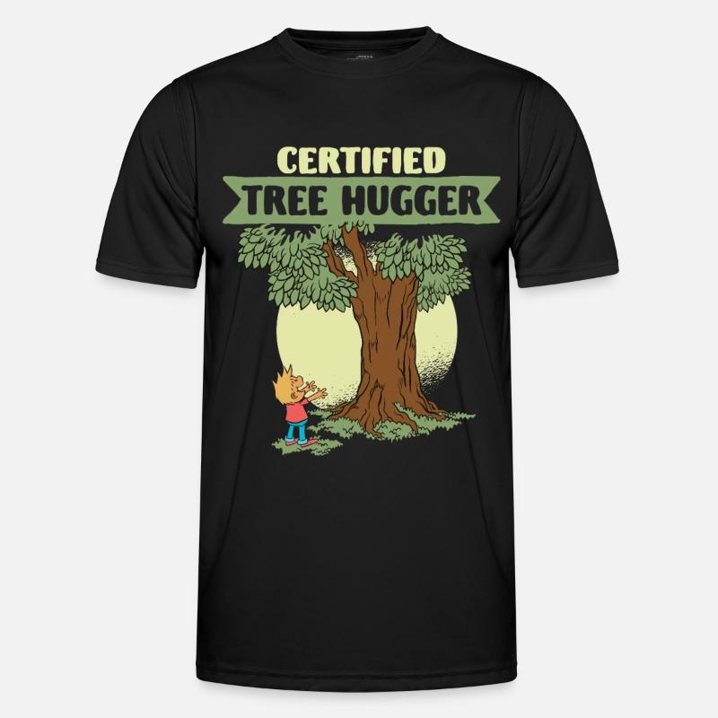 Ecologist Ecology Certified Tree Hugger - Men's Functional T-Shirt - black