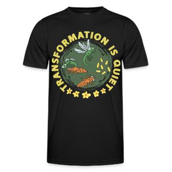 Libelle Libellen Transformation Is Quiet - Männer Funktions-T-Shirt - Schwarz - Vorne - AI Model Male 178 dark (178cm)