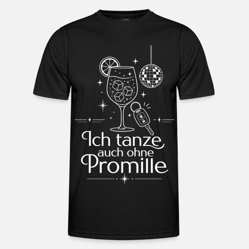 Null Prozent mit voller Attitüde - Männer Funktions-T-Shirt - Schwarz