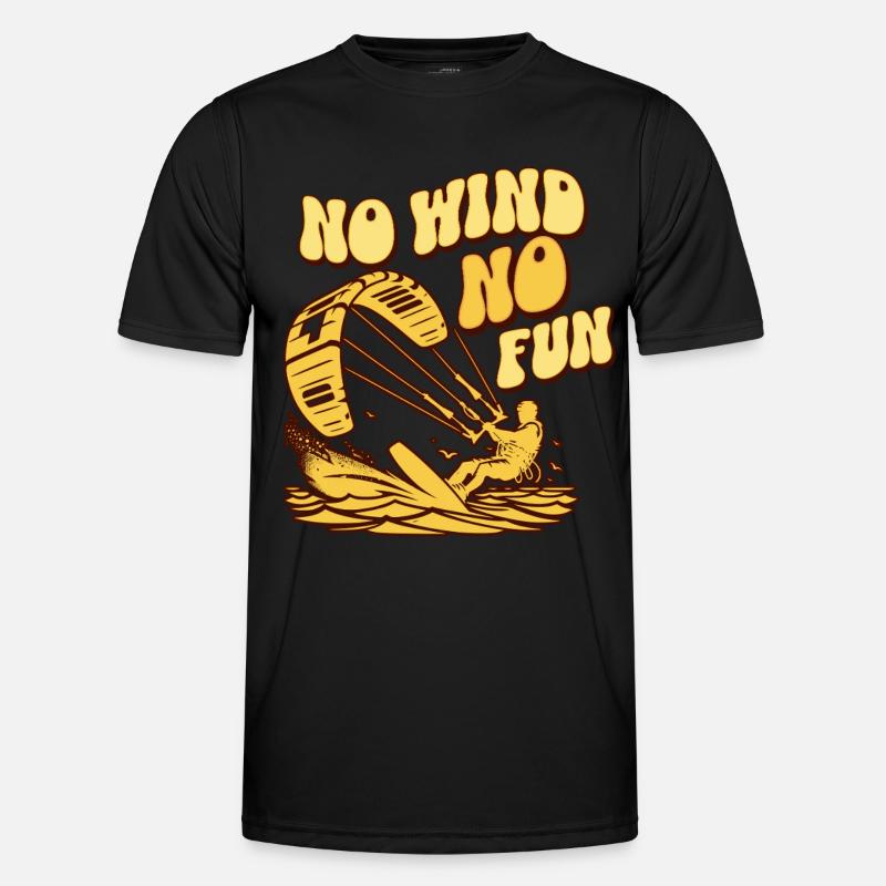 No Wind No Fun - Men's Functional T-Shirt - black