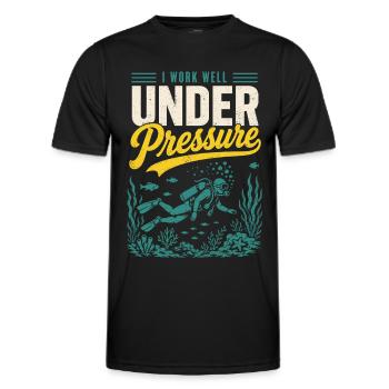 Chemise de plongeur sous pression - T-shirt sport Homme - noir - Devant - AI Model Male 178 dark (178cm)