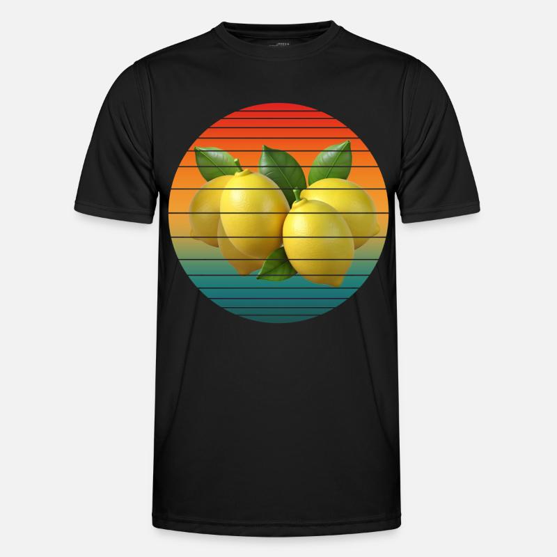 lemon fruit - Men's Functional T-Shirt - black