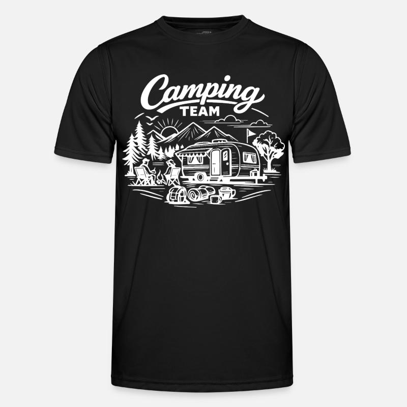 Camping Team Wagon - Men's Functional T-Shirt - black
