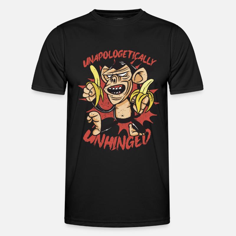 Monkey Day Day Unapologetically Unhinged - Men's Functional T-Shirt - black