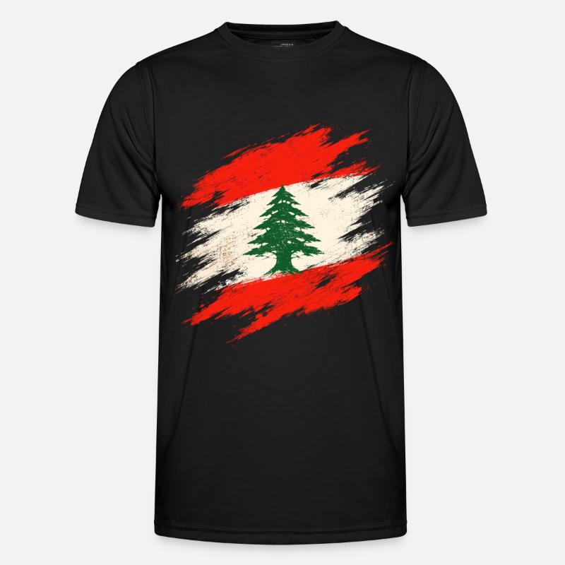 Libanon Libanese - Männer Funktions-T-Shirt - Schwarz