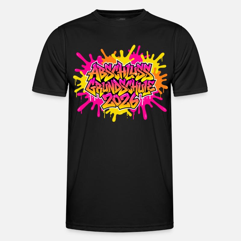Elementary School Graduation 2026 Graffiti - Men's Functional T-Shirt - black