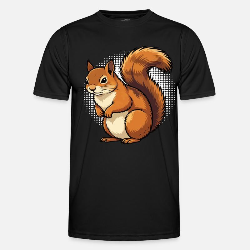 Eichhörnchen Eichhorn Eichhörnchenliebhaber Nager - Männer Funktions-T-Shirt - Schwarz