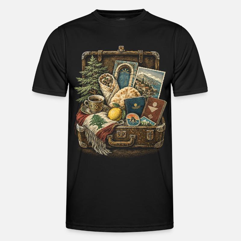 Libanon Libanese - Männer Funktions-T-Shirt - Schwarz