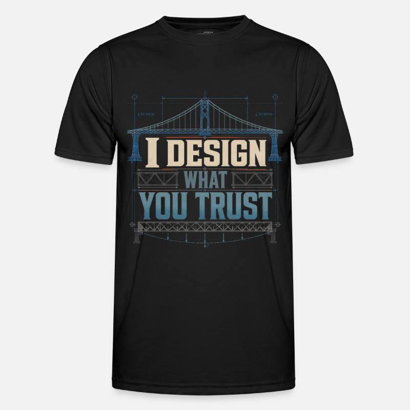 Bridge Engineer Civil Engineering - Men's Functional T-Shirt - black