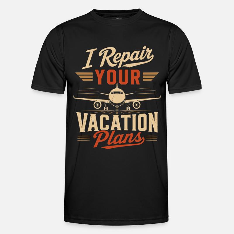 Luftfahrt Technik Flugzeugwartung Experte - Männer Funktions-T-Shirt - Schwarz
