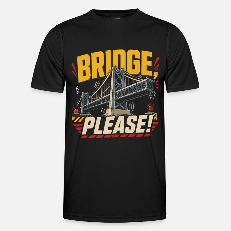 Bridge Engineer Civil Engineering - Men's Functional T-Shirt - black