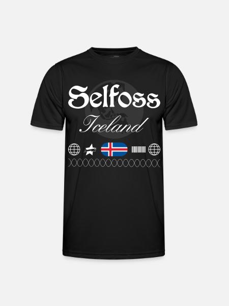 Selfoss Island Streetwear Travel Souvenir - Men's Functional T-Shirt - black