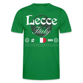 Souvenir de voyage streetwear à Lecce Italie - T-shirt sport Homme - vert - Devant - AI Model Male 178 dark (178cm)