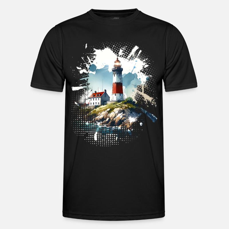 lighthouse - Men's Functional T-Shirt - black