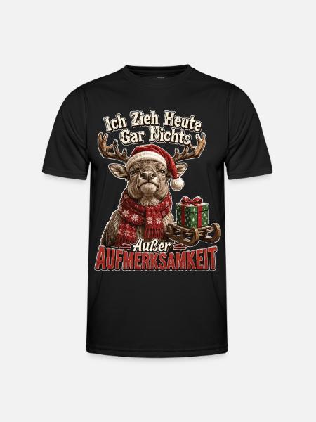 Ich zieh heute gar nichts - Männer Funktions-T-Shirt - Schwarz