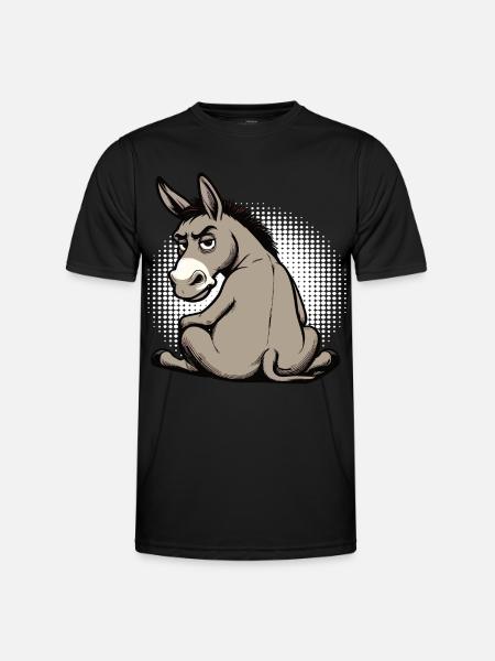 Esel Eselchen Eselhalter Muli Langohresel Muli - Männer Funktions-T-Shirt - Schwarz