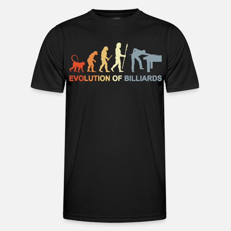Pool Billard Evolution - Männer Funktions-T-Shirt - Schwarz