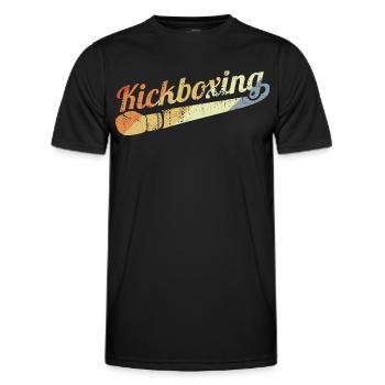 Vintage Kickboxen - Männer Funktions-T-Shirt - Schwarz - Vorne - AI Model Male 178 dark (178cm)