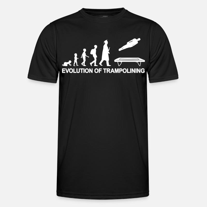Evolution Trampolinist - Männer Funktions-T-Shirt - Schwarz