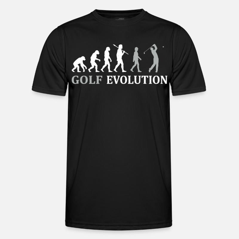 Golf Evolution – Das perfekte Golfer Geschenk - Männer Funktions-T-Shirt - Schwarz